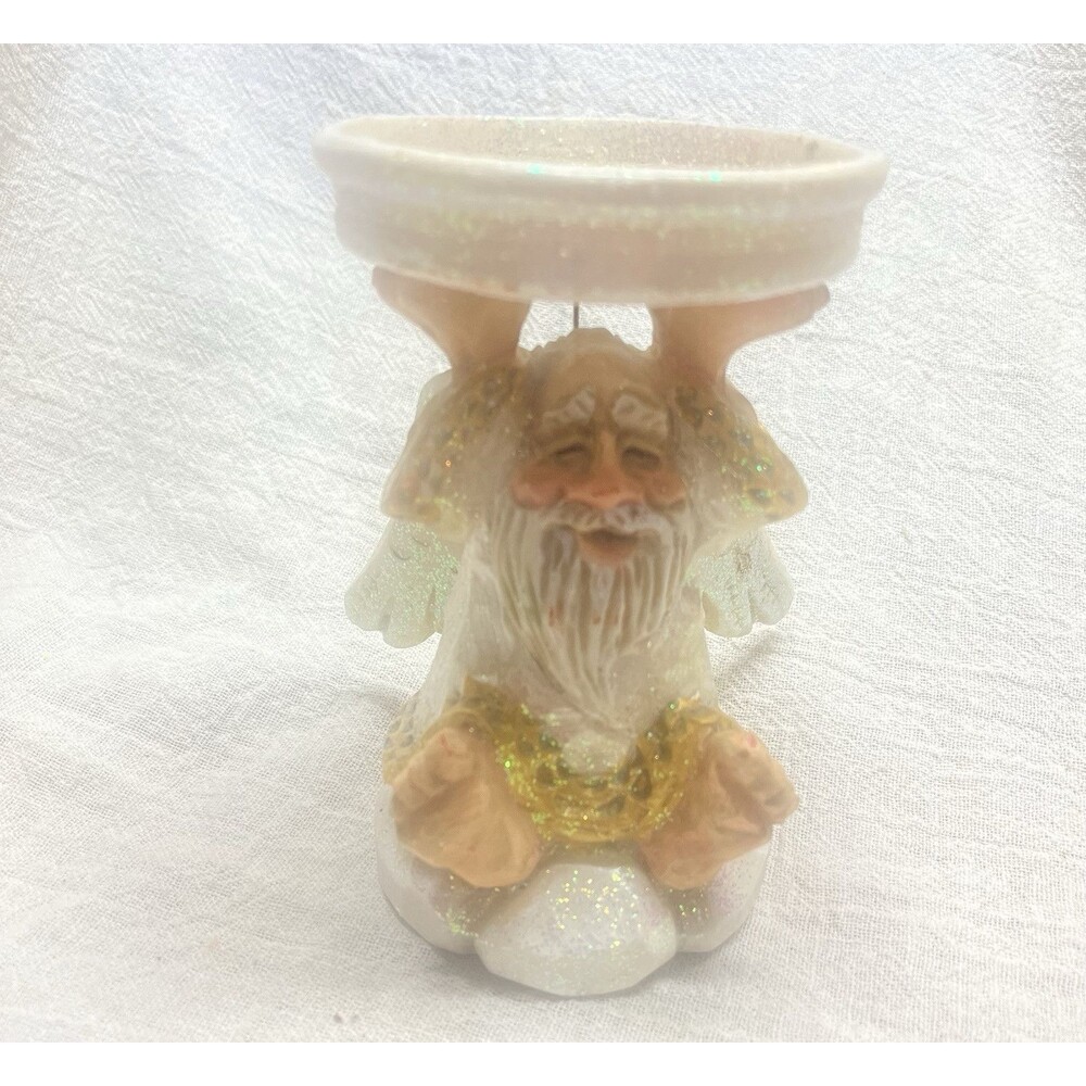 Vintage David Frykman Oldest Angel Pillar Candle Holder